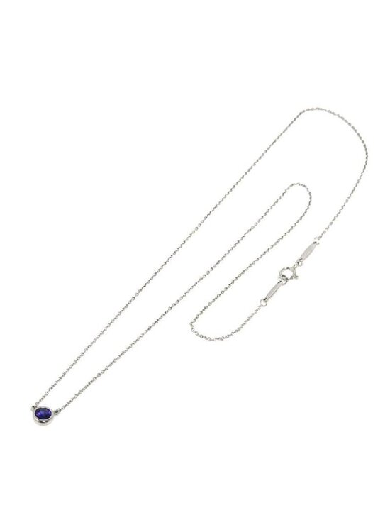 Tiffany by the Yard Necklace Pt950 Platinum Women Tiffany & Co by the Yard Saffiano Necklace Pt Platinum